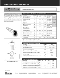 1A277A datasheet: 1.5V; 250mW; 880mm high-performance LED, for FM and baseband video 1A277A