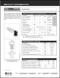 1A284 datasheet: 1.5V; 230mW; 1320mm high-performance LED, for baseband video 1A284