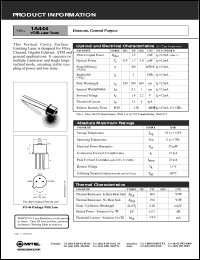 1A444 datasheet: 1.5V; 35mW; 840mm VCSEL laser diode; for datacom, general purpose 1A444