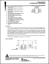 TPS3510D datasheet: PC power supply supervisor TPS3510D