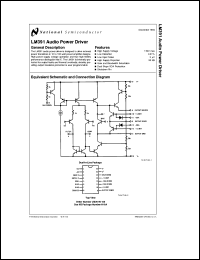 LM391N-100 datasheet: Audio power driver LM391N-100
