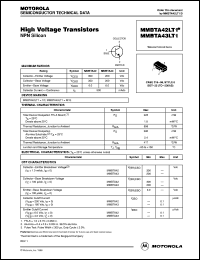 MMBTA43LT1 datasheet: High Voltage Transistor NPN MMBTA43LT1