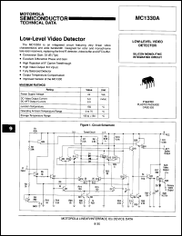 MC1330AP datasheet: Low-level video detector MC1330AP