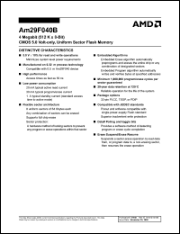 AM29F040B-120JC datasheet: 4 Megabit (512 K x 8-bit) CMOS 5.0 volt-only, uniform sector flash memory, 120ns AM29F040B-120JC