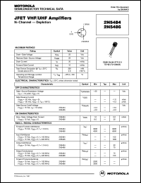2N5486 datasheet: JFET VHF/UHF Amplifiers 2N5486