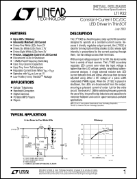 LT1932ES6 datasheet: Constant-current DC/DC LED driver LT1932ES6