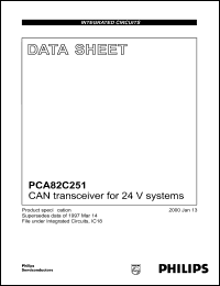 PCA82C251U datasheet: 5.5 V CAN transceiver for 24 V system PCA82C251U