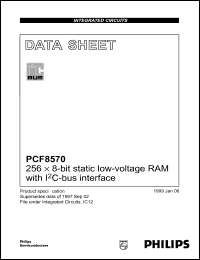 PCF8570P datasheet: 6 V, 258x8-bit static low-voltage RAM PCF8570P