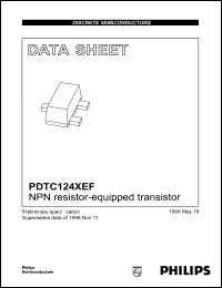 PDTC124XEF datasheet: 50 V, 100 mA, NPN resistor-equipped transistor PDTC124XEF