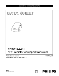 PDTC144WU datasheet: 50 V, 100 mA, NPN resistor-equipped transistor PDTC144WU