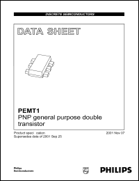 PEMT1 datasheet: 50 V, 100 mA, PNP general purpose double transistor PEMT1