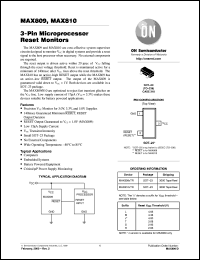 MAX809RTR datasheet: 3-Pin Microprocessor Reset Monitors MAX809RTR