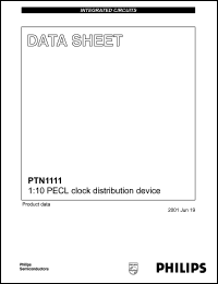 PTN1111BD datasheet:  1:10 PECL clock distribution device PTN1111BD