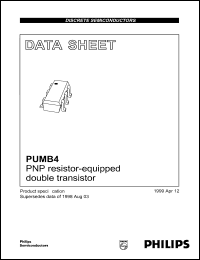 PUMB4 datasheet: 50 V, PNP resistor-equipped double transistor PUMB4
