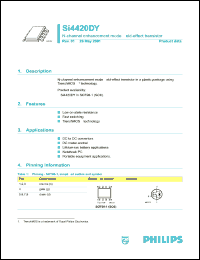 SI4420DY datasheet: 30 V, N-channel enhancement mode field-effect transistor SI4420DY