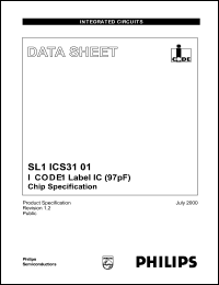 SL1ICS3101U/L6D datasheet: CODE1 label IC chip specification SL1ICS3101U/L6D
