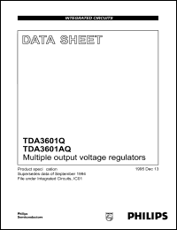 TDA3601Q datasheet: Multiple output voltage regulator TDA3601Q