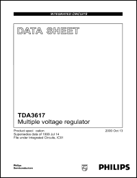 TDA3617J datasheet: Multiple  voltage regulator TDA3617J