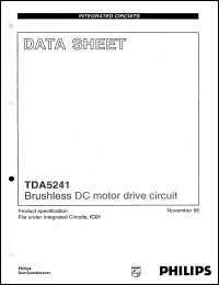TDA5241 datasheet: 18 V, Brushless DC motor drive circuit TDA5241