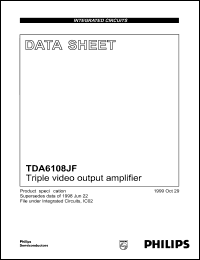 TDA6108JF datasheet: Triple video output amplifier TDA6108JF