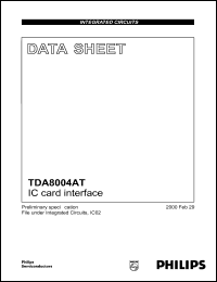 TDA8004AT datasheet: 6.5 V, IC card interface TDA8004AT
