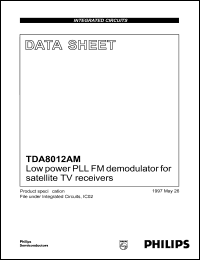 TDA8012AM datasheet: 6 V, low power PLL FM demodulator TDA8012AM