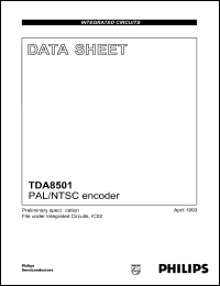 TDA8501 datasheet: 5.5 V, PAL/NTSC encoder TDA8501