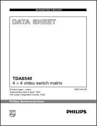 TDA8540T datasheet: 4 x 4 video switch matrix TDA8540T