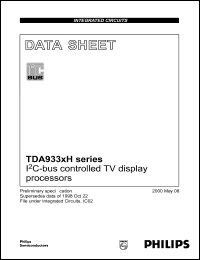 TDA9331H datasheet: 8 V, I2C-bus controlled TV display processor TDA9331H