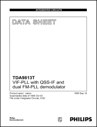 TDA9813T datasheet: VIF-PLL with QSS-IF and dual FM-PLL demodulator TDA9813T