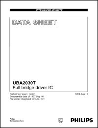 UBA2030T datasheet: 18 V, Full bridge driver IC UBA2030T