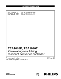 TEA1610T datasheet: 14 V, Zero-voltage-switching resonant converter controller TEA1610T