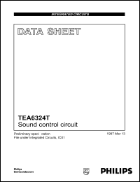 TEA6324T datasheet: 10 V, sound control circuit TEA6324T
