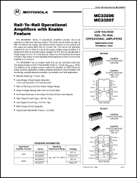 MC33206DR2 datasheet: Rail-to-Rail Operational Amplifier with Enable Feature MC33206DR2