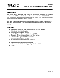 LD9004 datasheet: 4-port 10/100/1000Mbps layer 2 ethernet switch LD9004