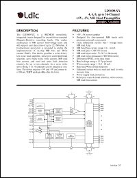 LD3600-4 datasheet: 4-channel +5V, -5V MR head preamplifier LD3600-4