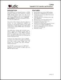 LD7000 datasheet: +5V; 12V spindle/VCM controller and Pre-driver LD7000