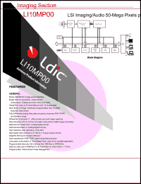 LI10MP00 datasheet: LSI imaging/audio 50-mega pixels device with single CMOS/CCD image sensor interface LI10MP00