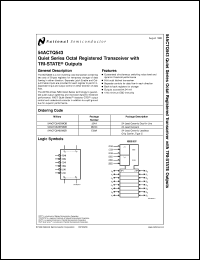 54ACTQ543SDMQB datasheet: Quiet Series Octal Registered Transceiver with TRI-STATE Outputs 54ACTQ543SDMQB