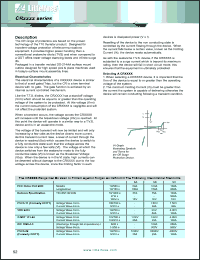 CR0300SB datasheet: Protector for transient voltage protection of telecommunications equipment. Reverse stand-off voltage 25. CR0300SB