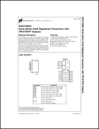 54ACTQ544FMQB datasheet: Quiet Series Octal Registered Transceiver with TRI-STATE Outputs 54ACTQ544FMQB