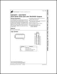 54ACTQ573MDA datasheet: Quiet Series Octal Latch with TRI-STATE Outputs 54ACTQ573MDA