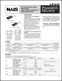 AQW210TSZ datasheet: PhotoMOS relay, GU (general use). multi-function (MOSFER & 1 optocoupler) type. AC/DC type. Output rating: load voltage 350 V, load current 120 mA. Picked from the 5/6/7/8-pin side. Tape and reel. AQW210TSZ