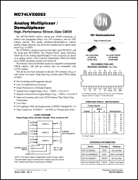 MC74LVX8053D datasheet: Analog Multiplexer/Demultiplexer MC74LVX8053D