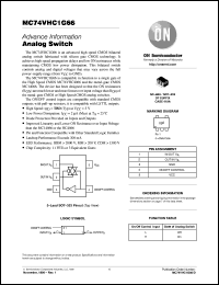 MC74VHC1G66DFT1 datasheet: Analog Switch MC74VHC1G66DFT1