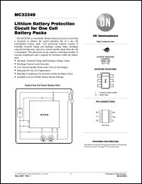 MC33349N-4R1 datasheet: Lithium Battery Protection Circuit for One Cell Battery Packs MC33349N-4R1