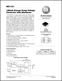 MC1121DMR2 datasheet: 100mA Charge Pump Voltage Converter with Shutdown MC1121DMR2