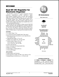 MC33680FTB datasheet: Dual DC-DC Regulator for Electronic Organizer MC33680FTB