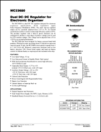 MC33680FTBR2 datasheet: Dual DC-DC Regulator for Electronic Organizer MC33680FTBR2