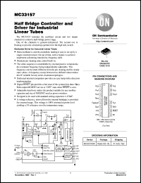 MC33157DW datasheet: Half Bridge Controller and Driver for Industrial Linear Tubes MC33157DW